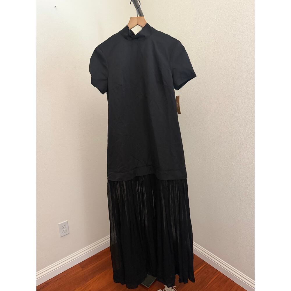 $297 New O.P.T black Elowen cotton dress sz M - Picture 5 of 11